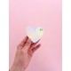 Miroir de poche plexiglas forme coeur pastel