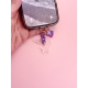 Détail grigri téléphone cœur galaxie étoile pastel