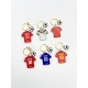 Porte-clés maillot de foot personnalisé prénom et numéro