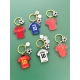 Porte-clés maillot football Papa maillot équipe européenne, cadeau fête des pères