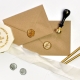 Invitation mariage, ajoutez votre logo de mariés à la cire, sceau cire
