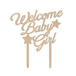 Cake topper welcome baby girl