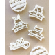 Biscuits maison anniversaire baptême baby shower, emporte-pièce personnalisé