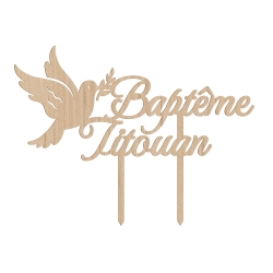 Cake topper baptême colombe
