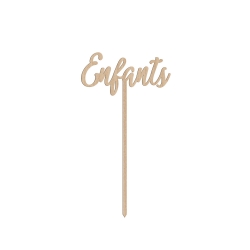 Nom de table en bois table des Enfants calligraphie