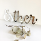 Enseigne décoration chambre enfant plexiglas argent 