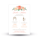 Invitation mariage arche fleurie peint à l'aquarelle