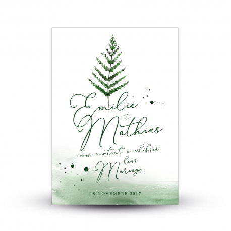 Faire-part mariage nature Dans la Forêt