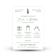 Faire part mariage vert thème foret nature