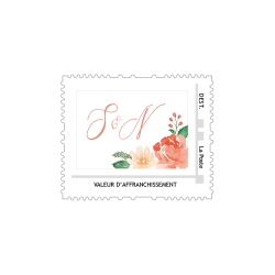Timbre poste Arche Florale