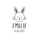Tampon en bois personnalisé tête de lapin