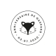 Tampon rond tête de renard anniversaire