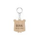 Porte-clé en bois naissance tête d'ours