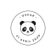 Tampon rond tête de panda naissance