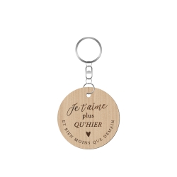 Porte-clé Je t'aime plus qu'hier