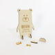 Invitation anniversaire originale ourson en bois