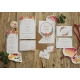 Faire-part mariage aquarelle Gipsy attrape-rêves et fleurs vitaminées