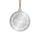 Décoration sapin plexiglas argent personnalisée boule de Noël