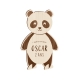 Invitation en bois originale anniversaire panda