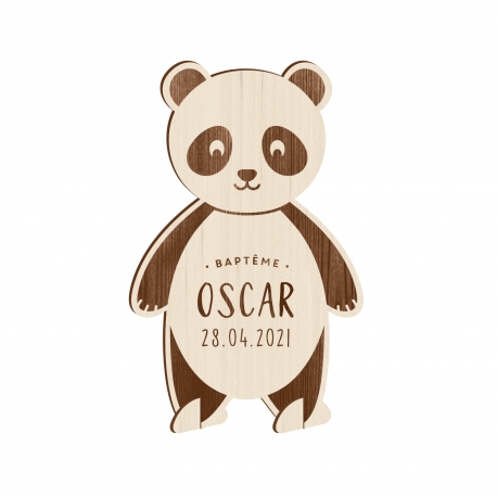 Faire-part baptême original panda