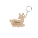 Porte-clés en bois personnalisable avec prénom et date