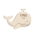 Invitation anniversaire baleine en bois
