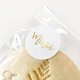 Stickers mariage ou baptême merci dorure