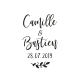 Tampon mariage personnalisé calligraphie moderne