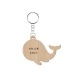 Joli porte-clef en bois personnalisé date de naissance