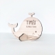 Invitation anniversaire originale baleine en bois