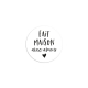 Sticker rond fait maison avec amour