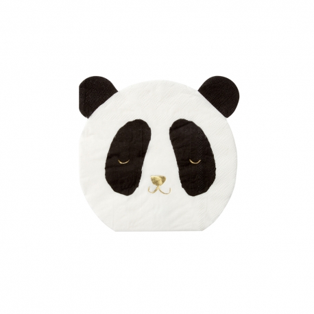 Serviette en papier panda anniversaire ou baptême