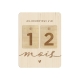 Carte étapes en bois originale et tendance, cadeau de naissance