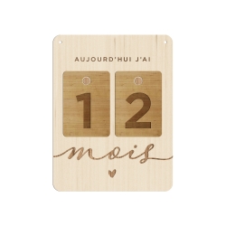 Cadeau de naissance original, carte étapes en bois pour bébé