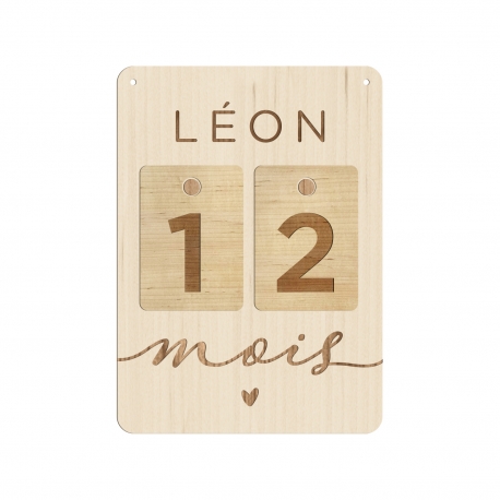 Carte étapes en bois originale personnalisée avec prénom
