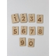 Carte étapes numéro en bois originale
