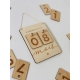 Carte étapes bébé calendrier en bois