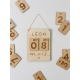 Carte étapes bébé personnalisée modèle en bois calendrier