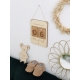 Carte étapes en bois originale et tendance, cadeau de naissance