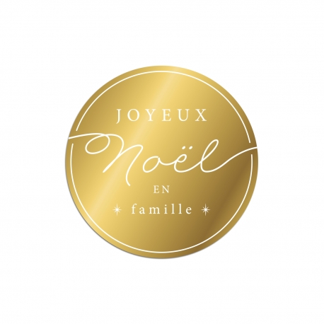 Joli dessous de verre plexiglas or joyeux No&euml;l en famille