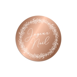 Dessous de verre plexiglas miroir rose gold, décoration table de Noël