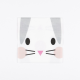 Serviette lapin originale anniversaire ou baptême