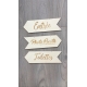 Panneau directionnel en bois pour photo booth
