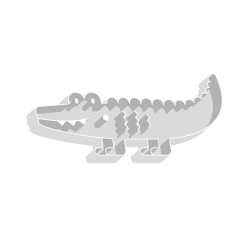 Emporte-pièce en forme de crocodile thème jungle