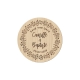 Magnet en bois mariage save the date couronne de gypsophile