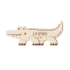 Invitation anniversaire originale en bois crocodile thème savane