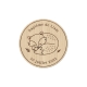 Magnet en bois personnalisé renard endormi thème forêt