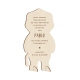 Faire-part de naissance en bois lion thème savane
