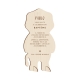 Invitation baptême en bois lion thème savane