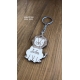 Porte-clés lion personnalisé en bois
